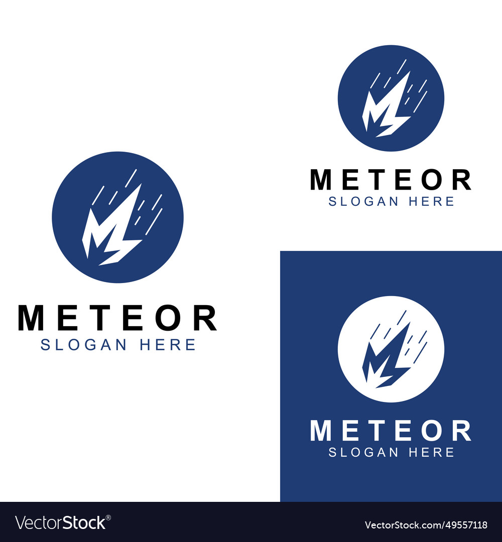 Logo design template meteor or space object