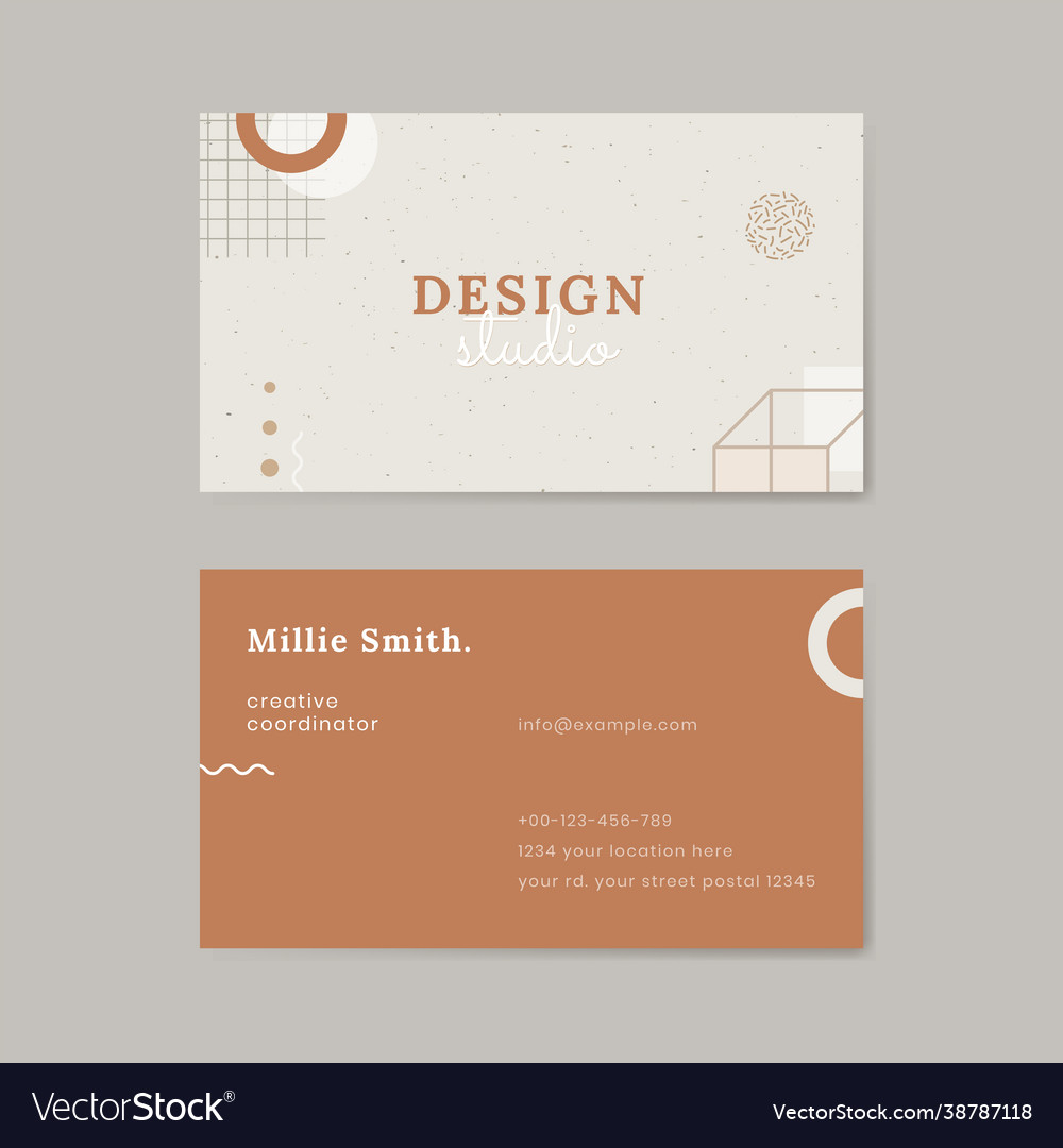 Neo memphis business card template vector image Neo memphis business card template