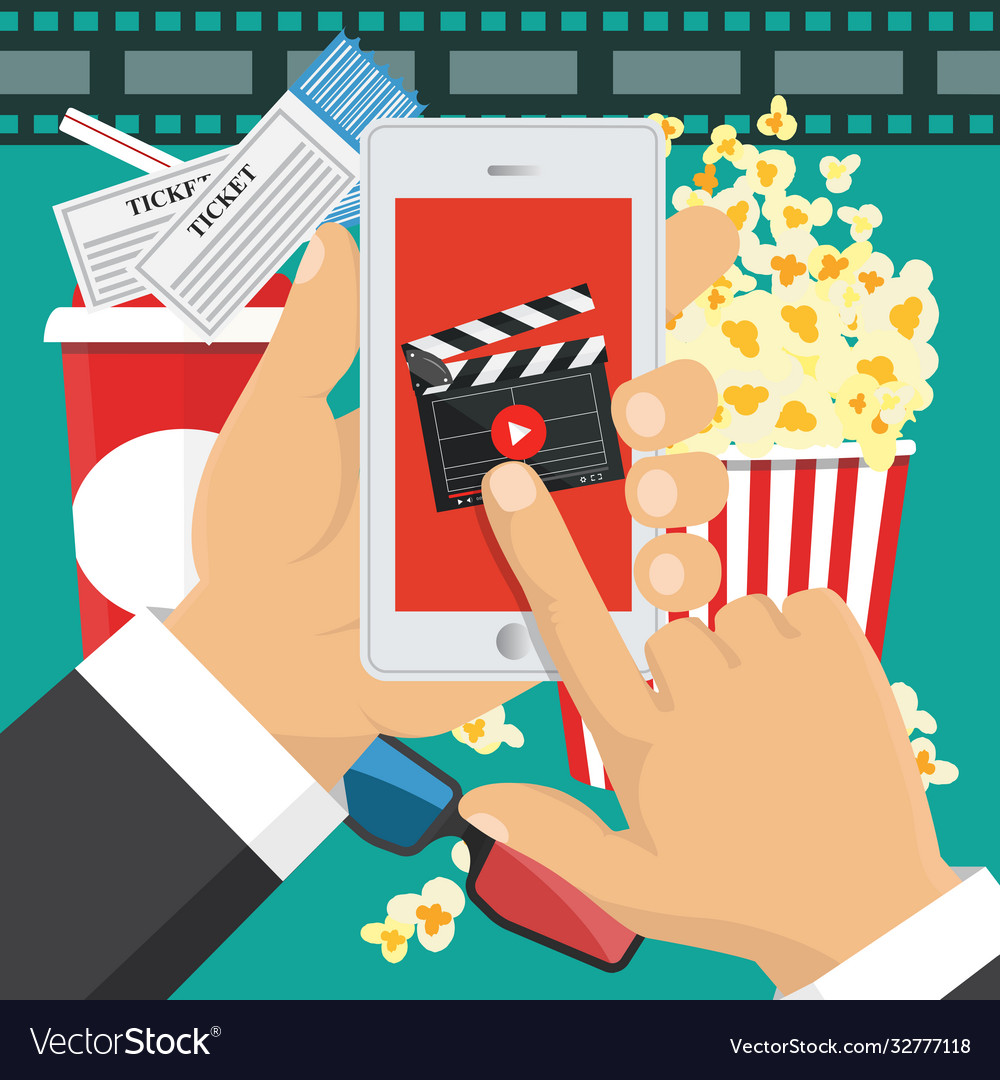 On line order cinema tickets smartphone