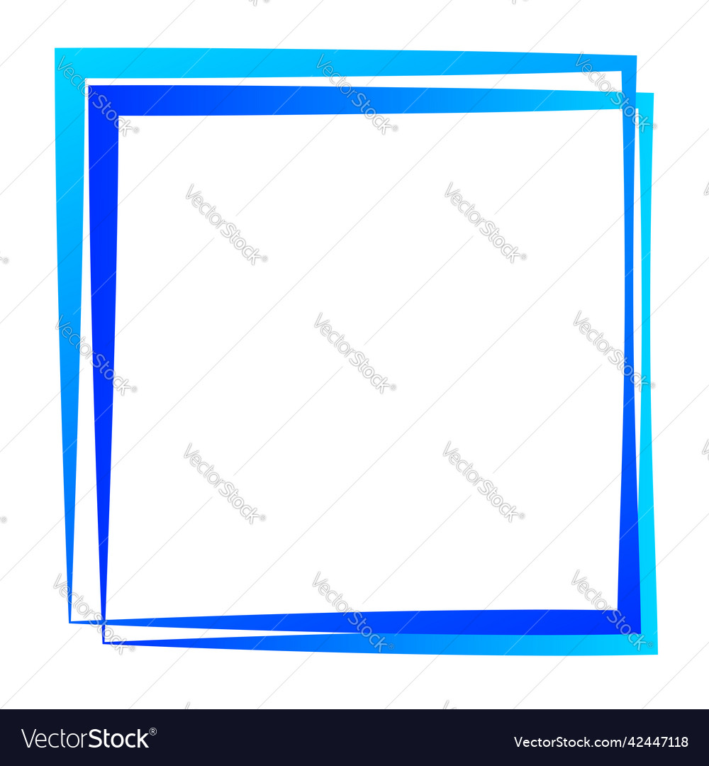Random square contour frame border element Vector Image Random square contour frame border element