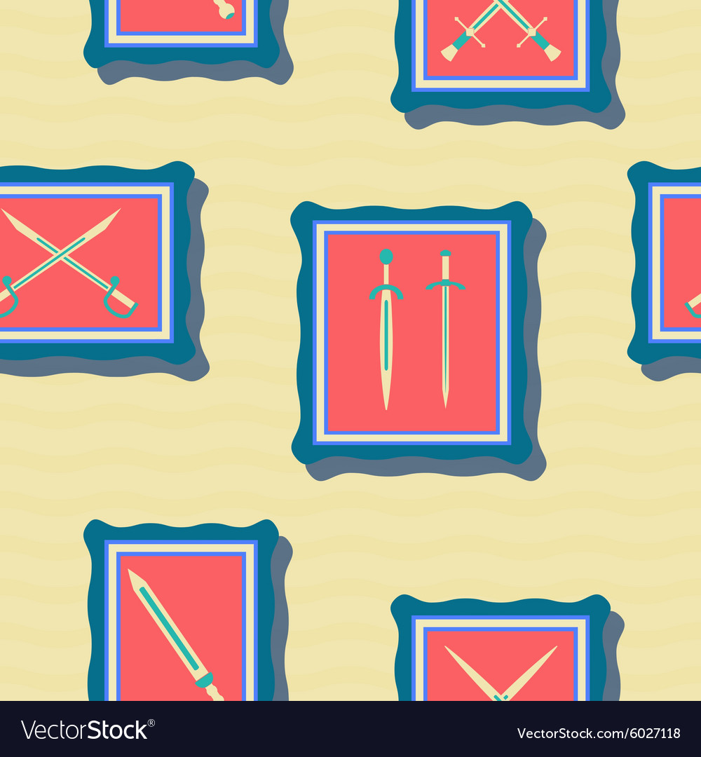 Seamless background with swords