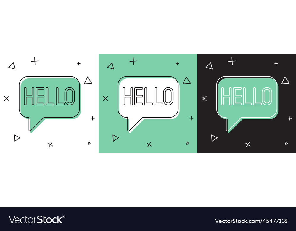Set hallo in verschiedenen Sprachen Icon isoliert