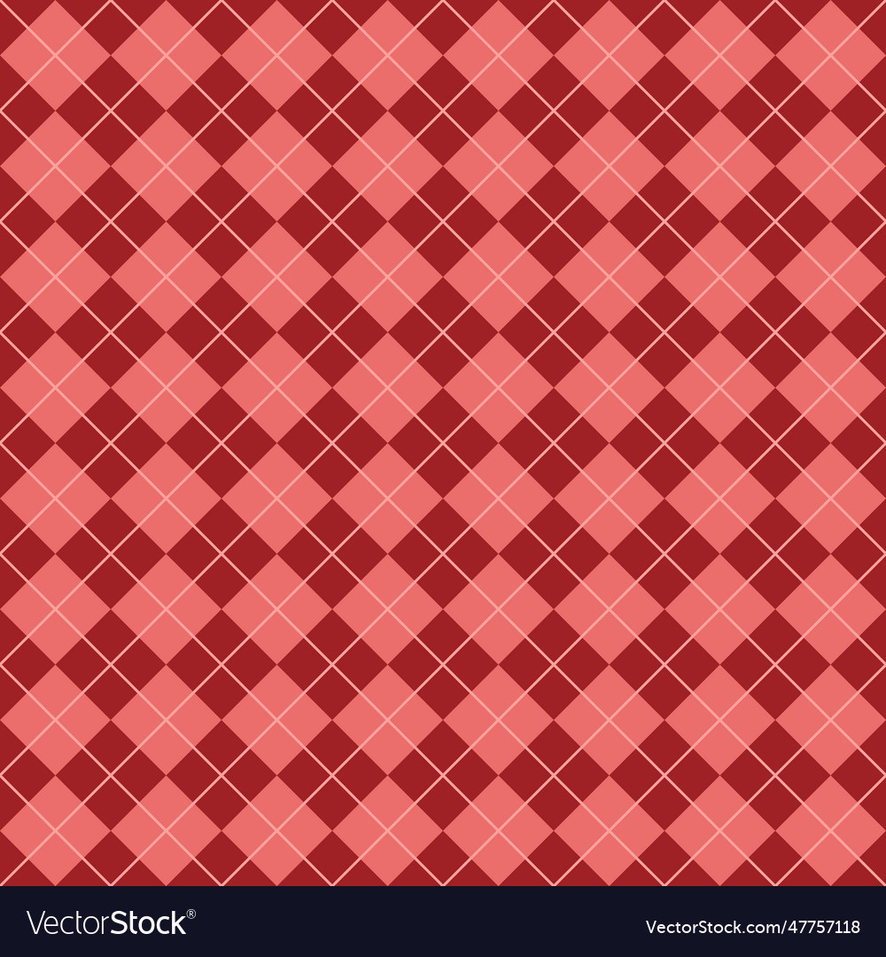 Simple dark and light red seamless argyle pattern