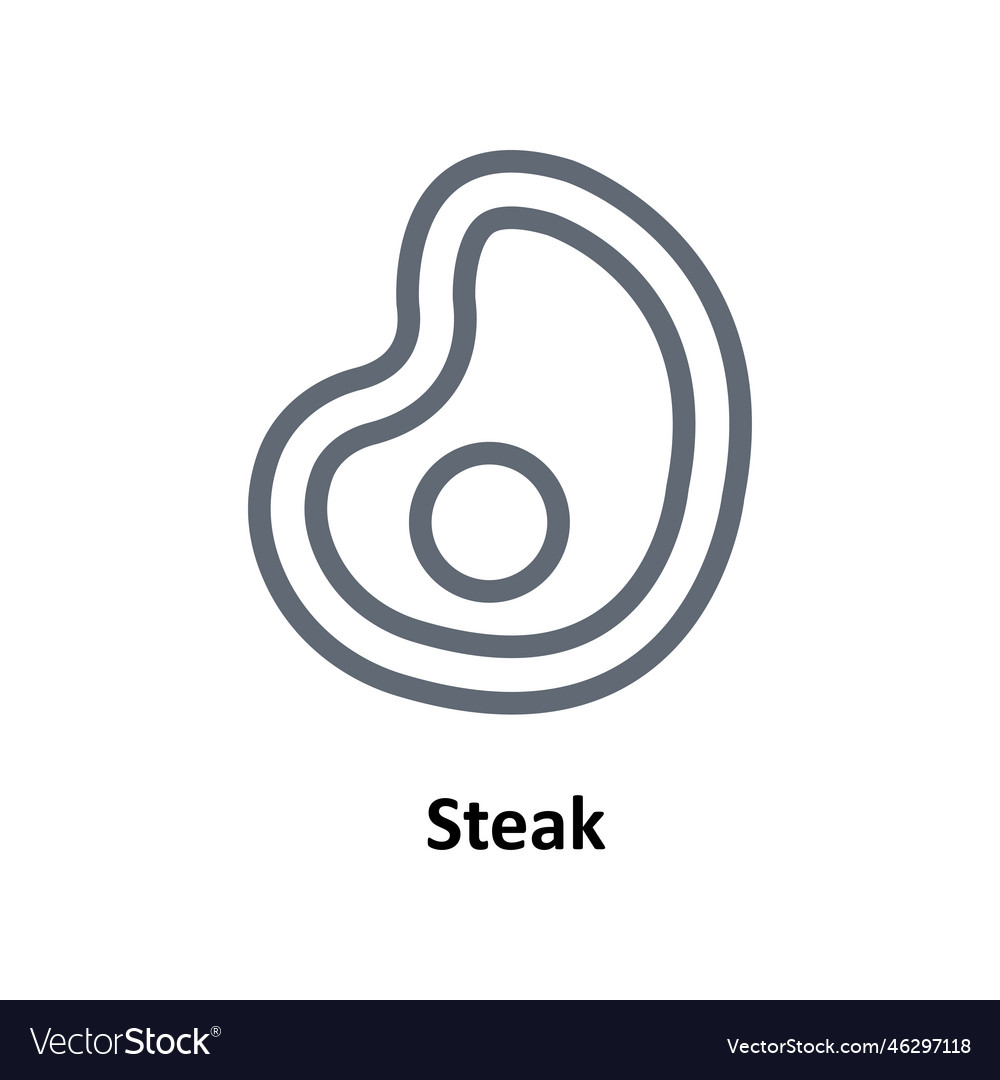 Steak outline icons simple stock illust