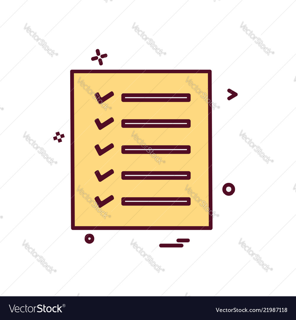 Todo list icon design vector image Todo list icon design