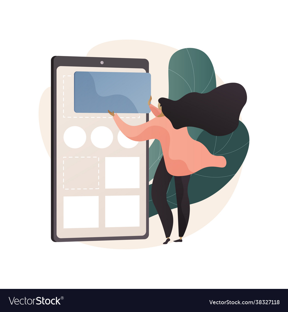 Web application design abstract concept vector image Web application design abstract concept
