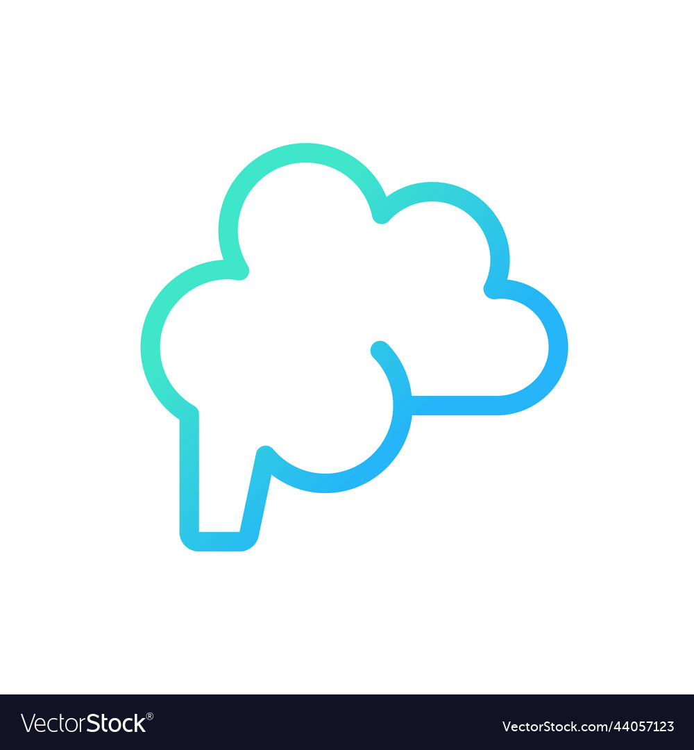 Brain pixel perfect gradient linear ui icon Vector Image Brain pixel perfect gradient linear ui icon
