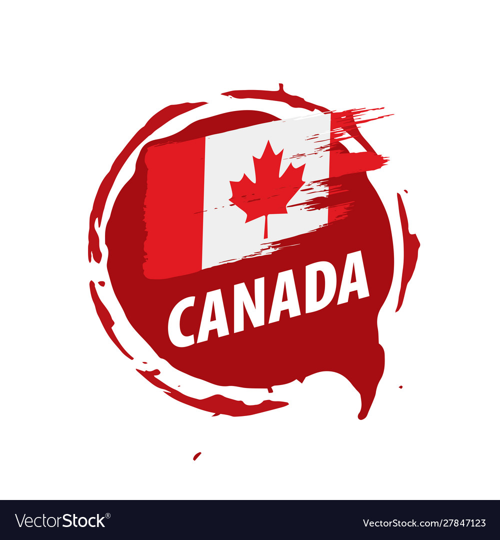 Canada flag on a white Royalty Free Vector Image