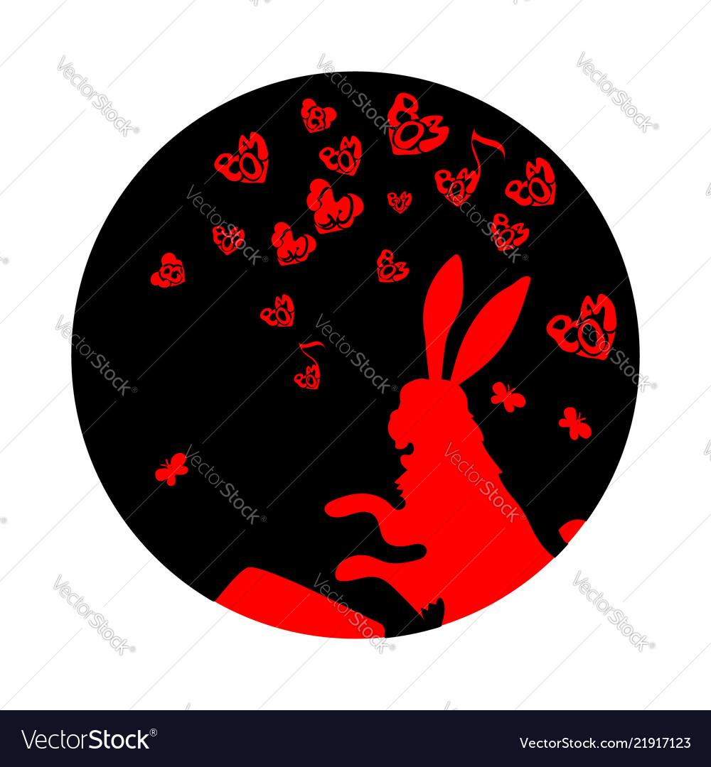 Cute funny animal rabbit or hare pounding