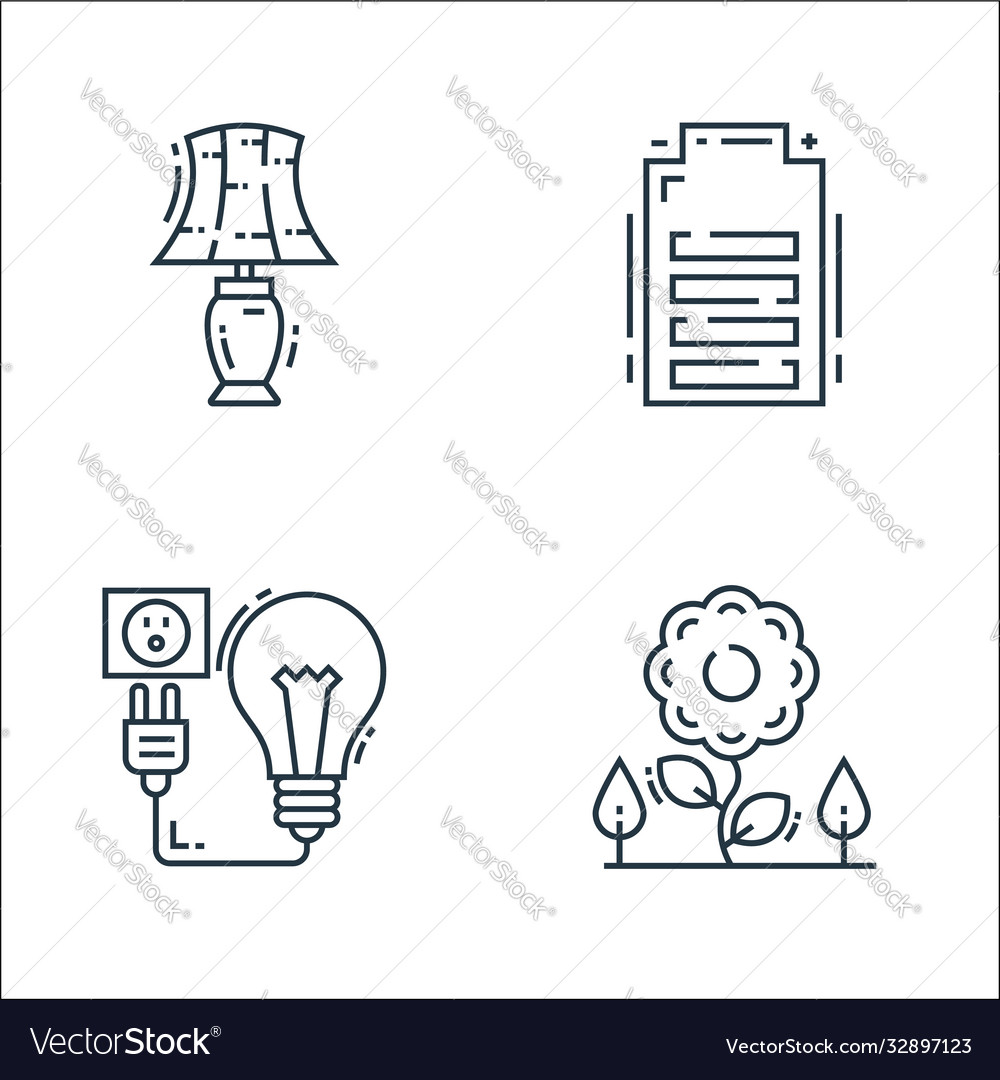 Environment and eco line icons linear set quality vector image Environment and eco line icons linear set quality