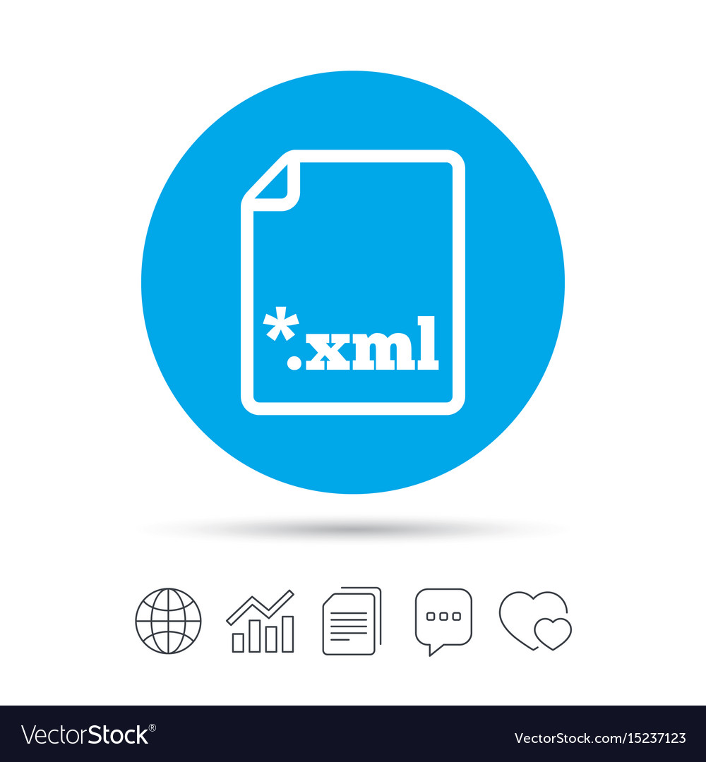 File Document Icon Download Xml Button Royalty Free Vector