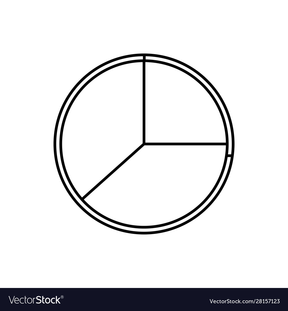 Financial statistics pie graphic isolated icon