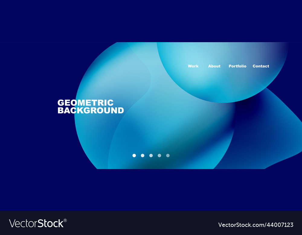 Flowing gradient colors and round elements