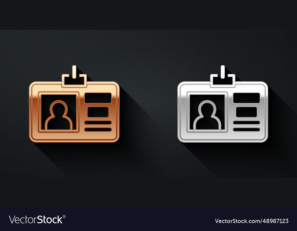 Gold und Silber Identifikationszeichen vector image Gold und Silber Identifikationszeichen