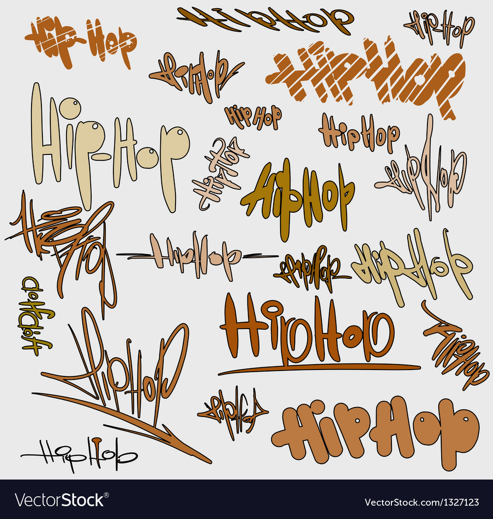 Graffiti tags urban signature Royalty Free Vector Image
