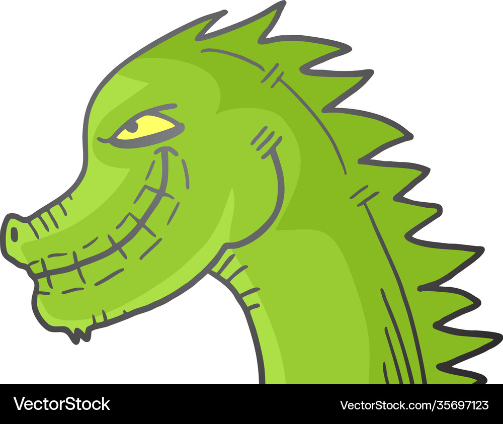 Green dragon Royalty Free Vector Image - VectorStock