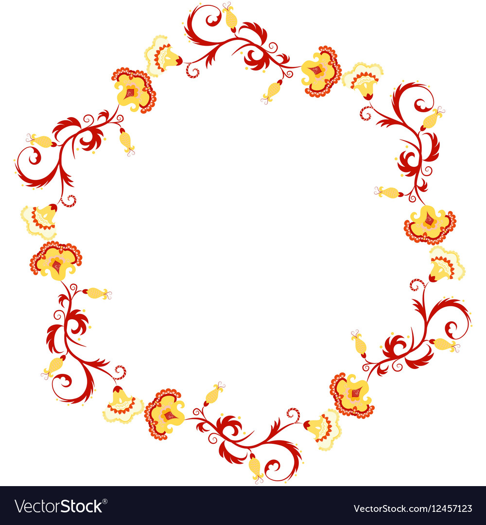 Indian or arabic style floral frame