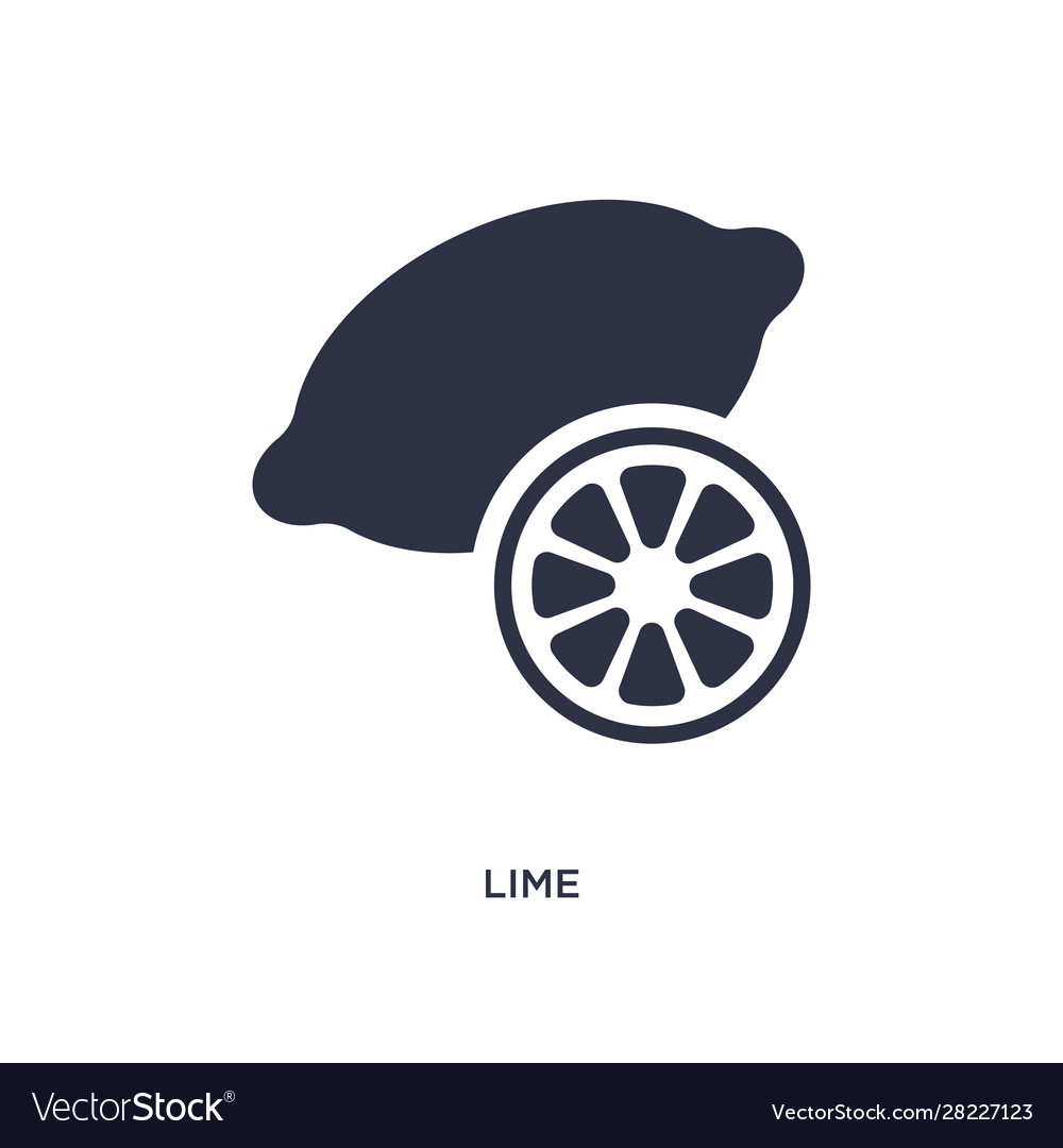 Lime icon on white background simple element from