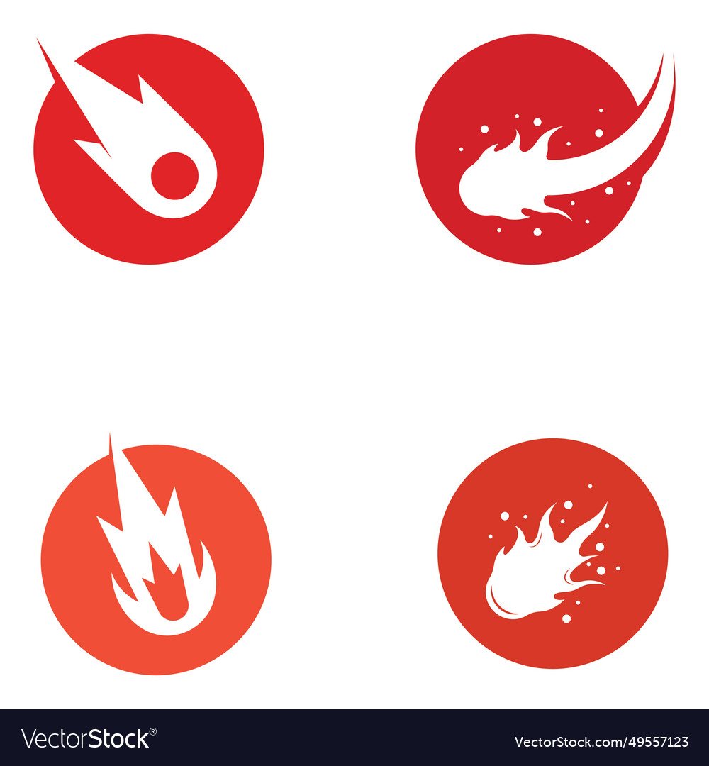 Logo design template meteor or space object