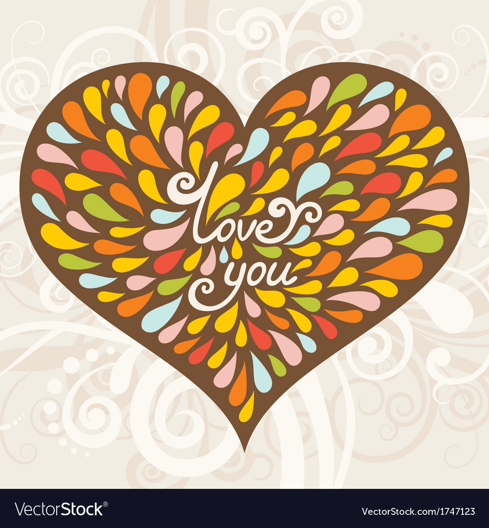 Love greeting card Royalty Free Vector Image - VectorStock