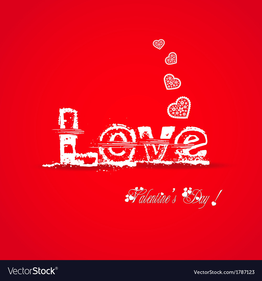 Love valentine typography