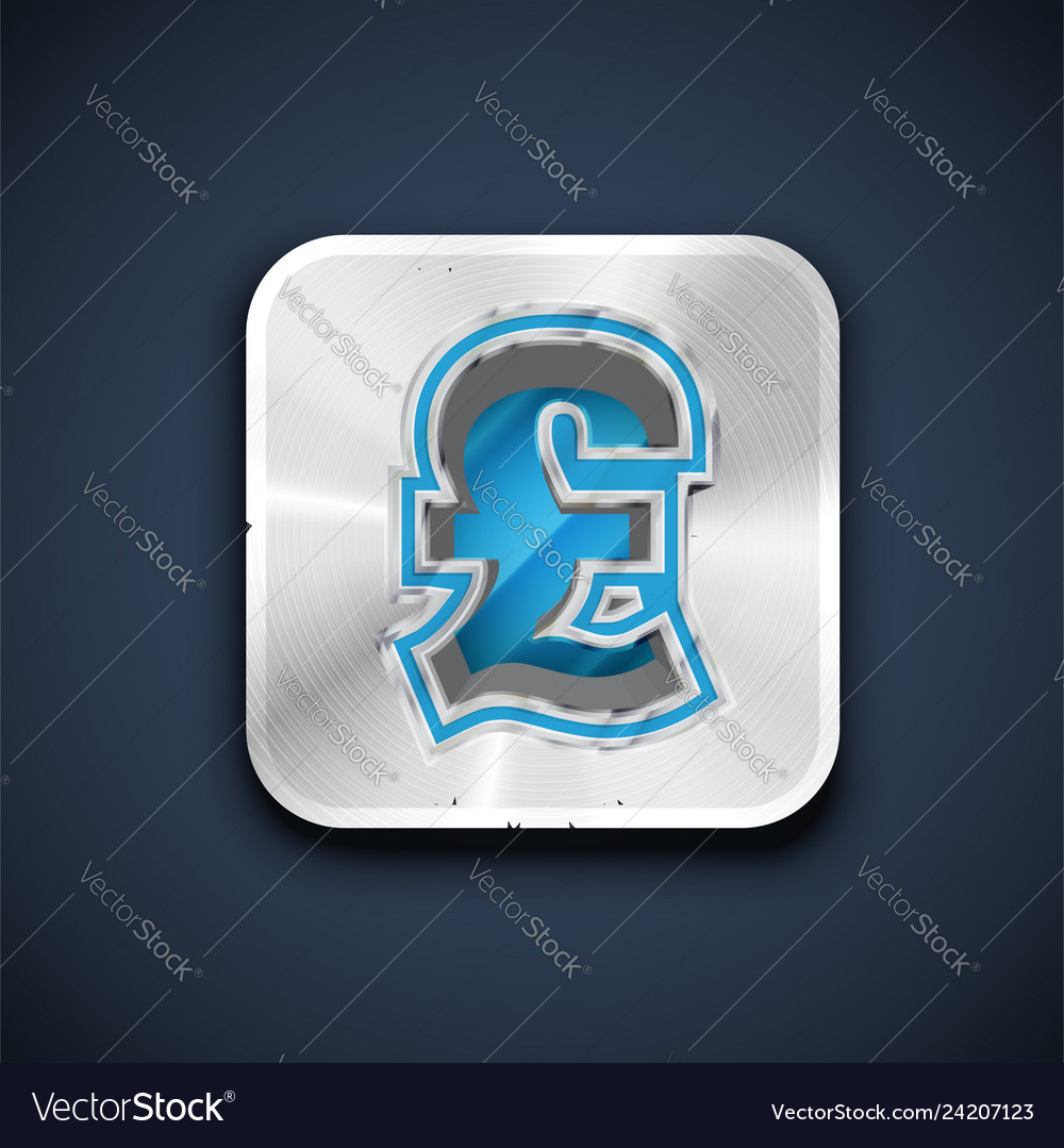 Metallic 3d character from a font set vector image Metallic 3d character from a font set