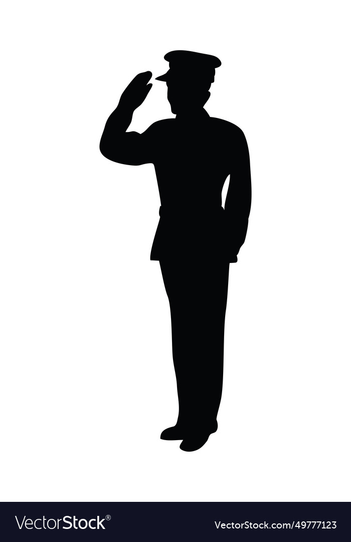 Police silhouette professional Royalty Free Vector Image