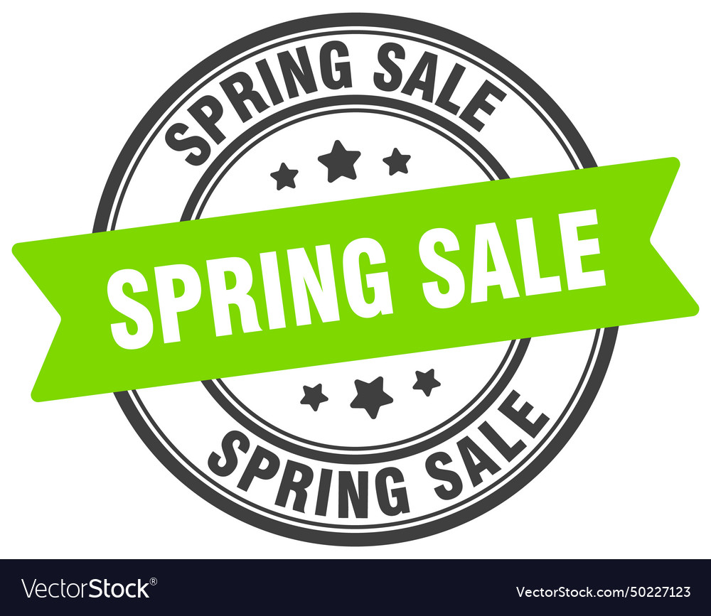 Spring sale stamp label