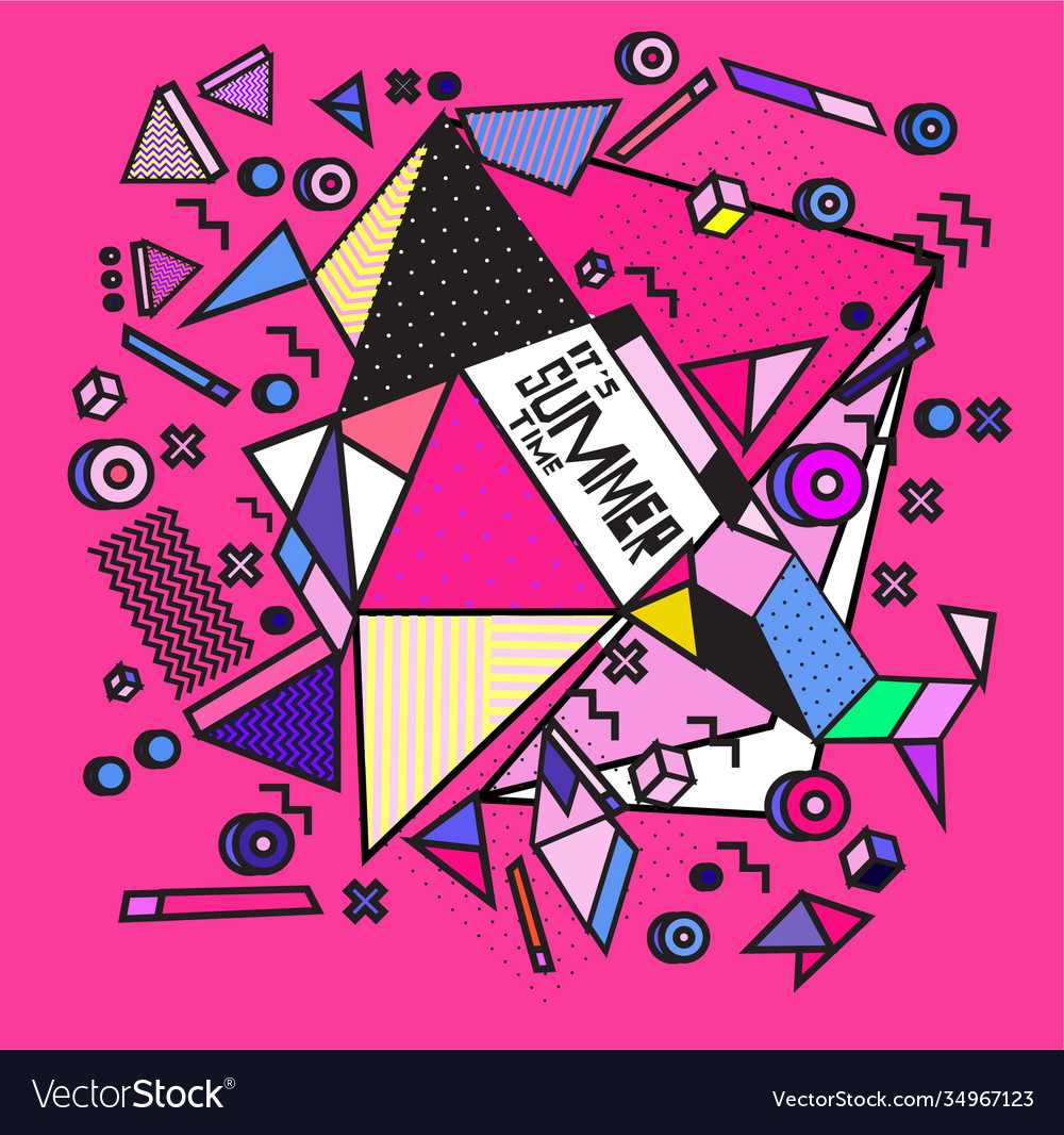 Triangle geometric forms for summer design event