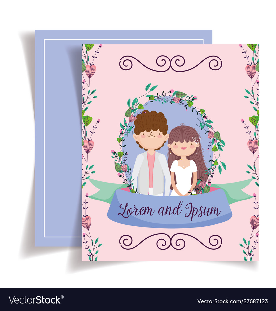 Wedding couple flower foliage floral decoration