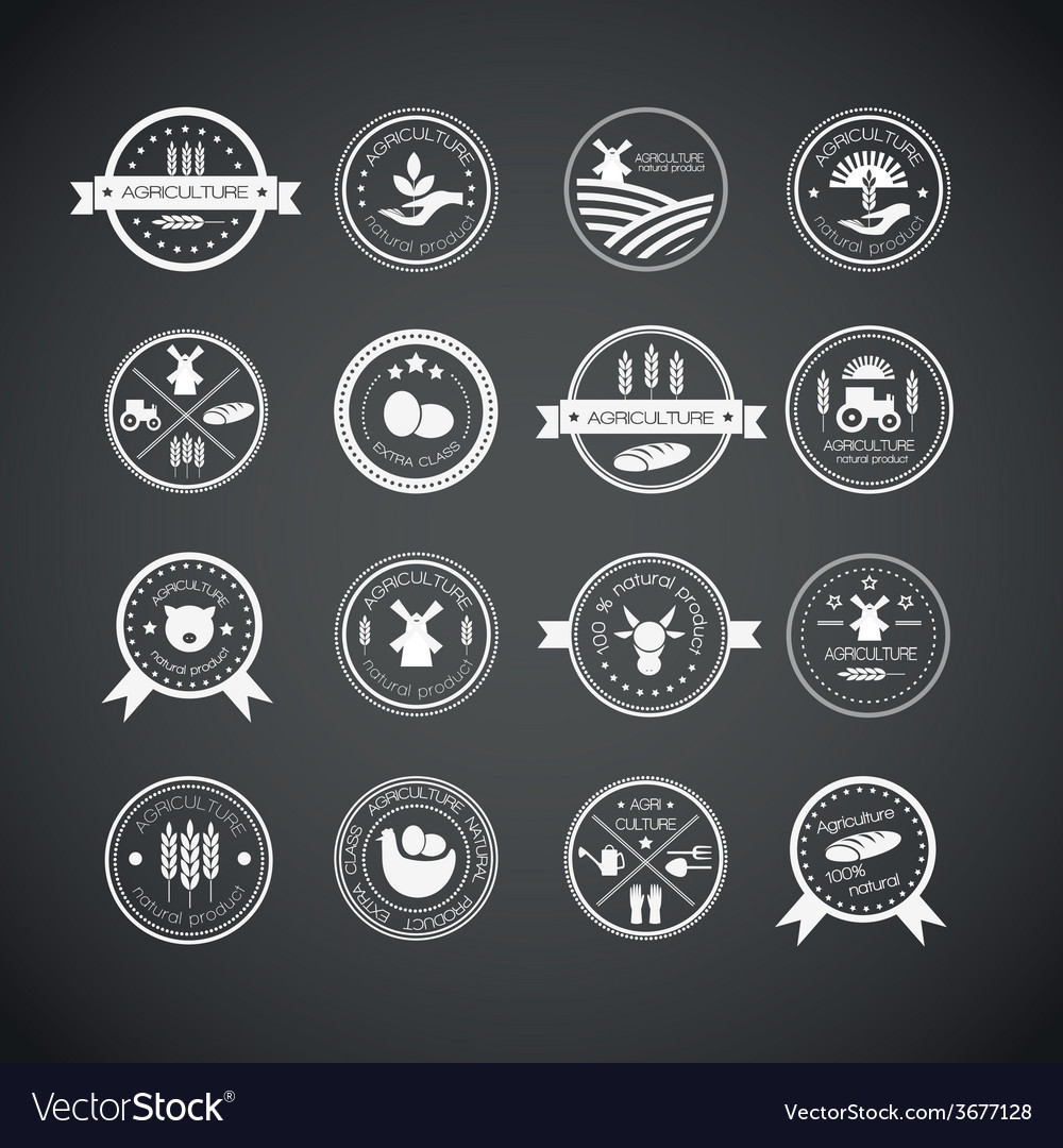 agriculture and farming logos royalty free vector image