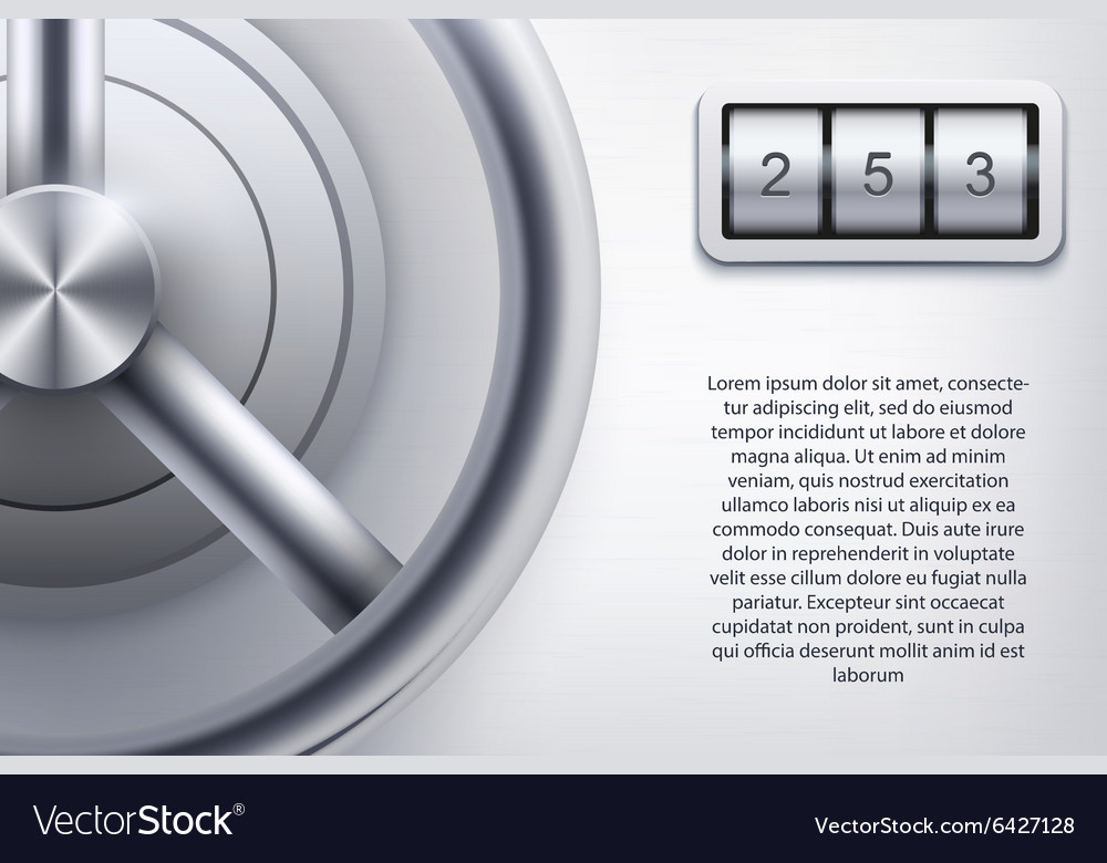 Background with safe and cipher code