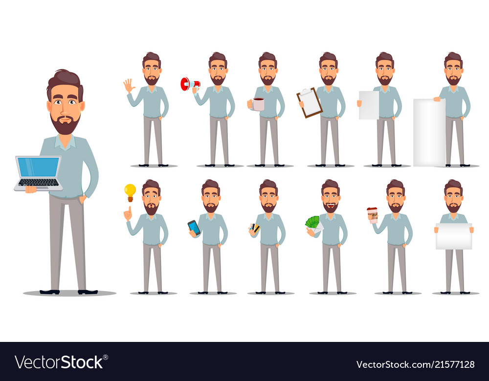 Business man in casual clothes Royalty Free Vector Image