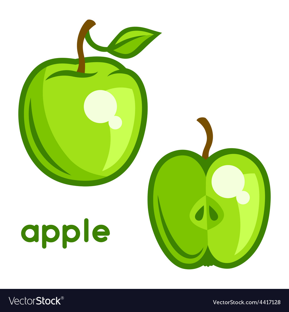Frischer Apfel auf weißem Hintergrund