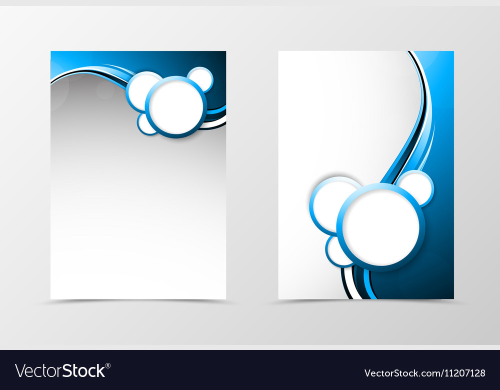 Front and back dynamic wave flyer template design