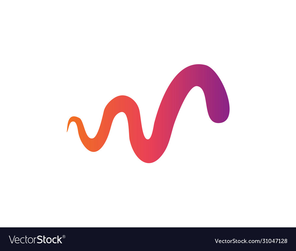 Gradient wave colorful abstract line