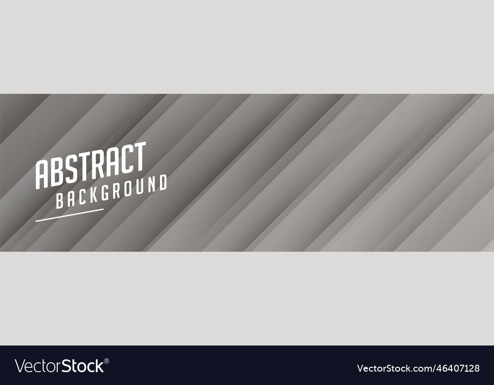 Gray banner design with stripe shape pattern