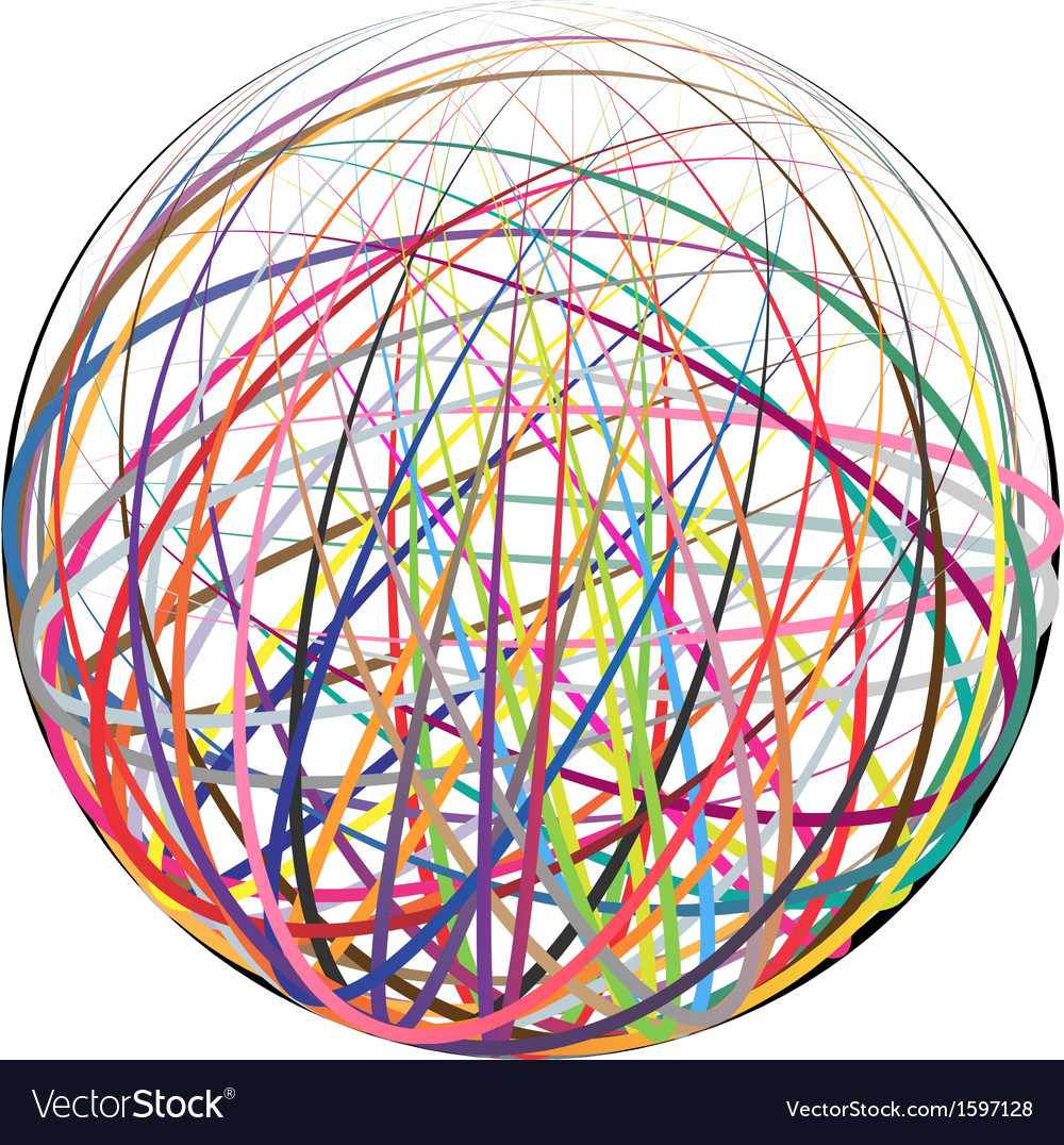Intricate Colorful String Ball