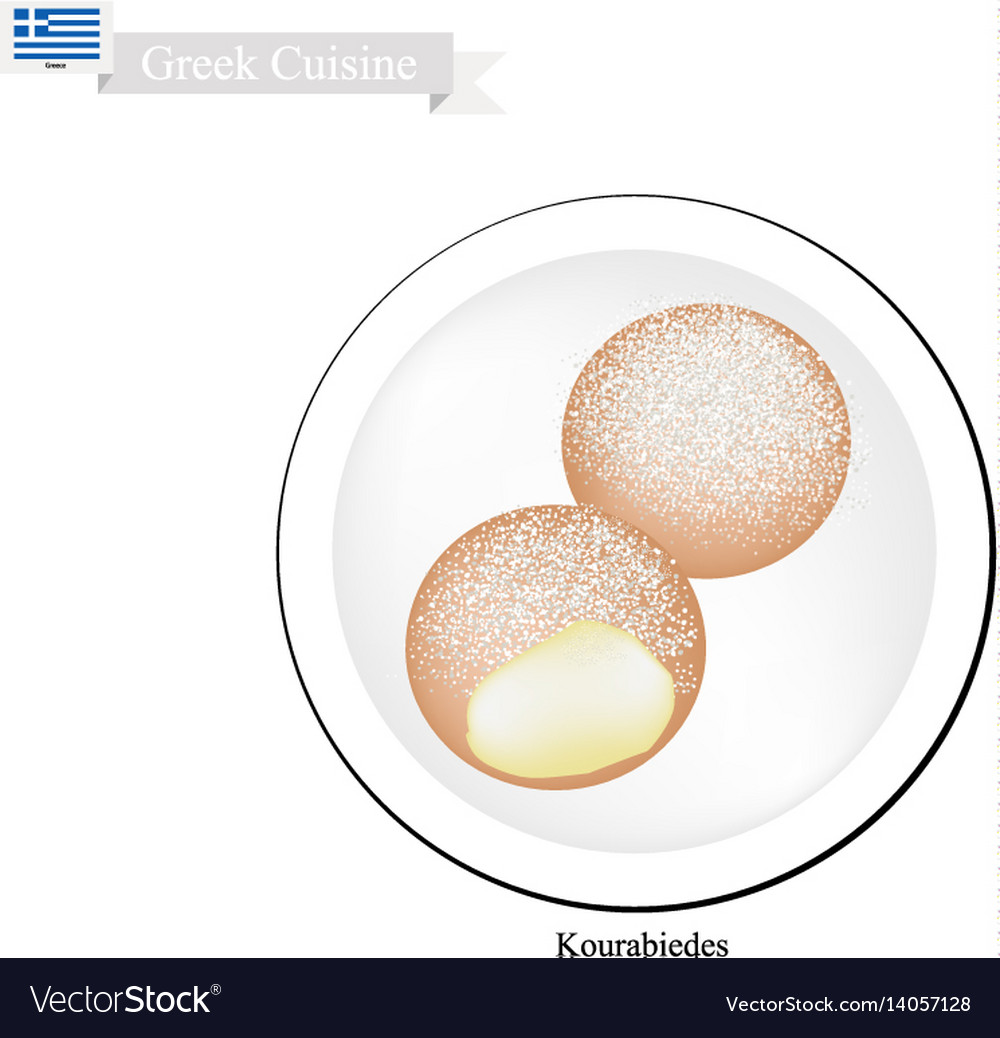 Kourabiedes or traditional greek christmas cookies