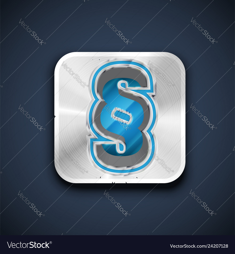 Metallic 3d character from a font set
