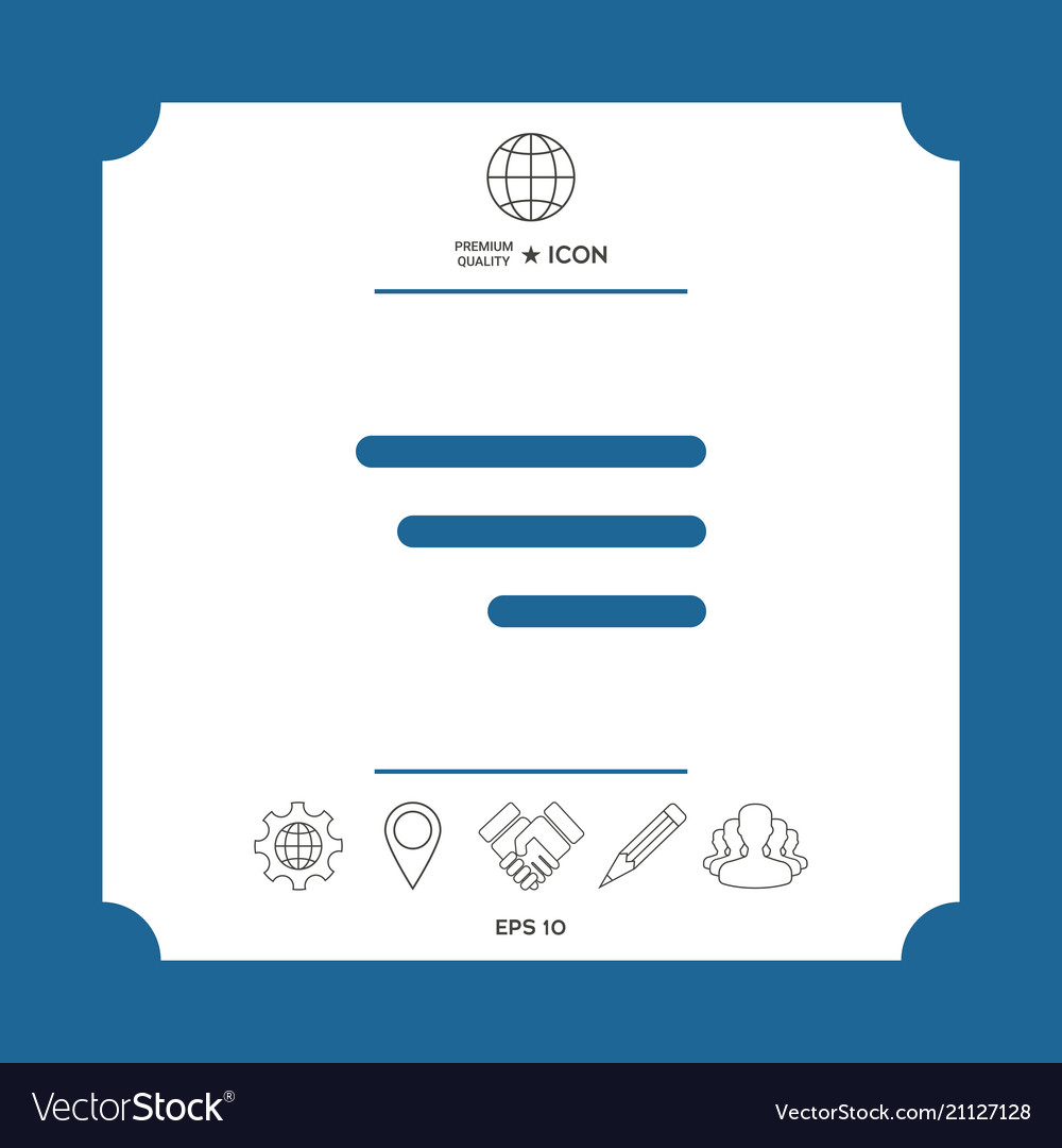 Modern menu icon for mobile apps and websites