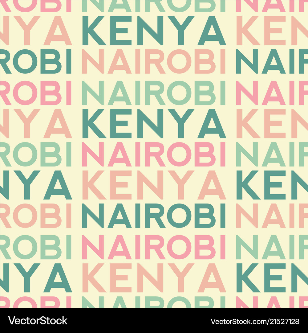 Nairobi kenya seamless pattern Royalty Free Vector Image