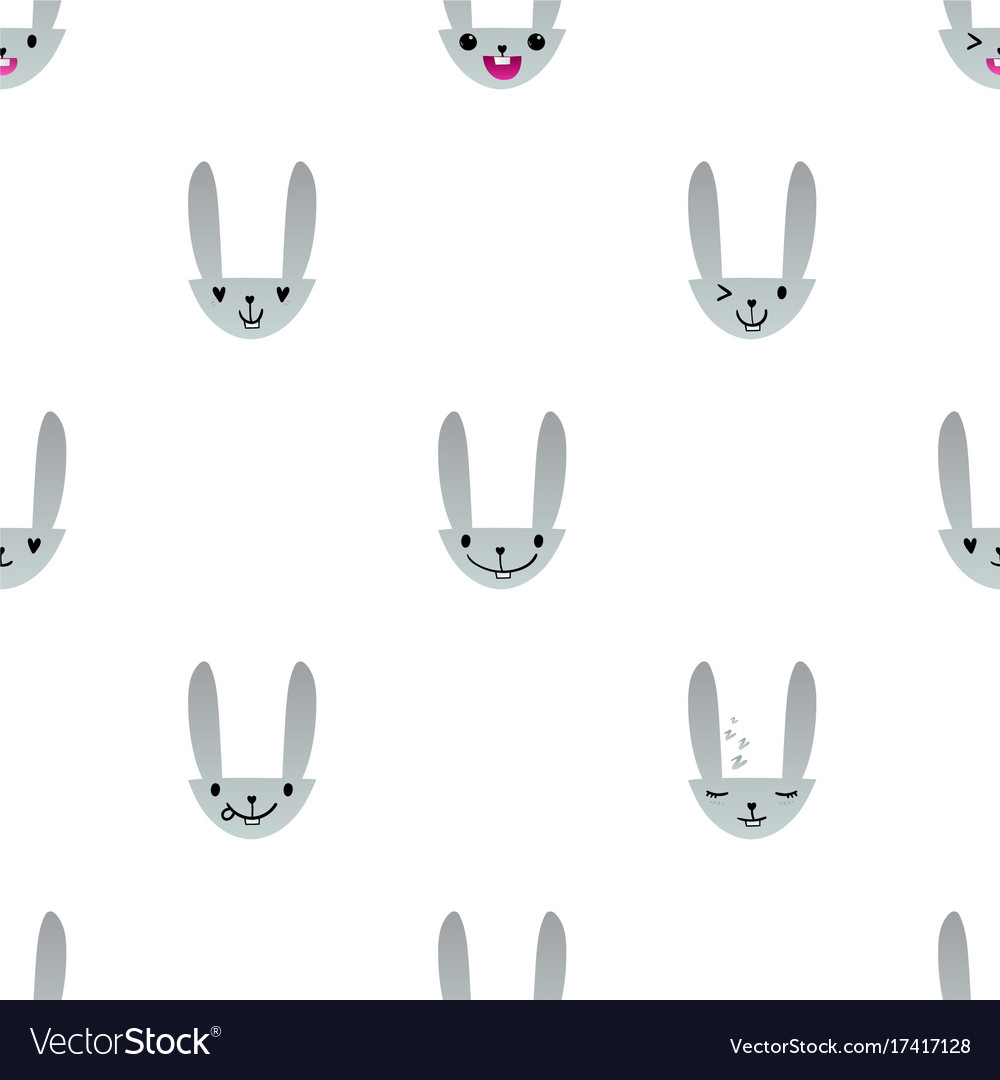 Rabbit emoticons pattern-12