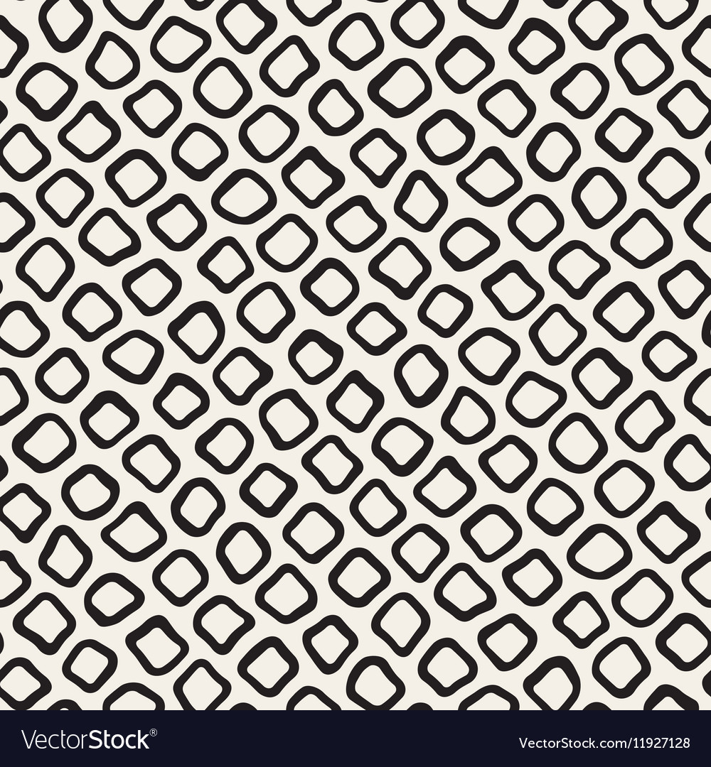 Seamless black and white hand drawn circles