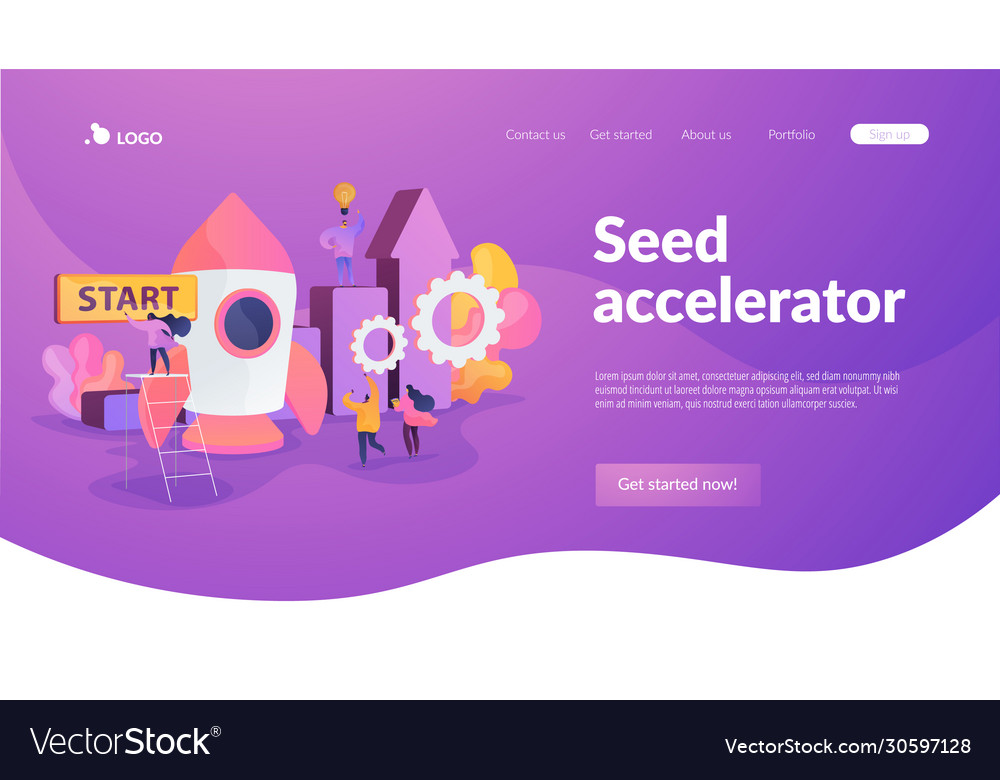 Startup accelerator landing page template