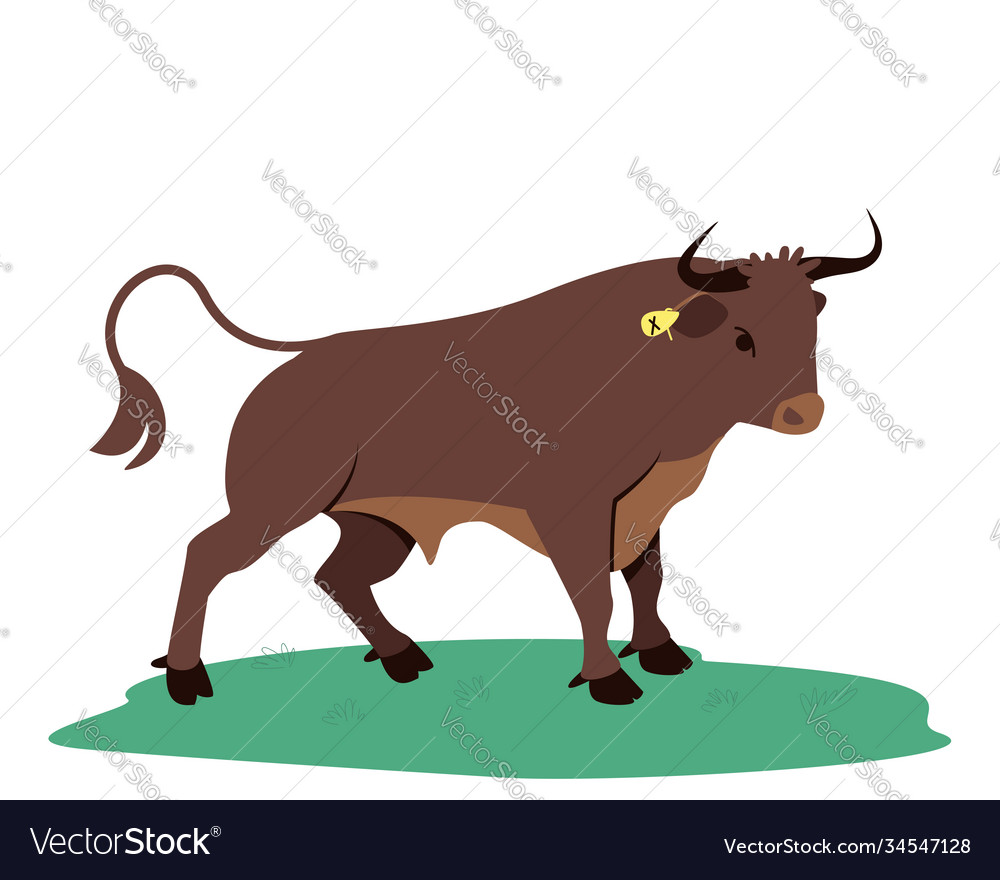 Strong bull symbol 2021 Royalty Free Vector Image