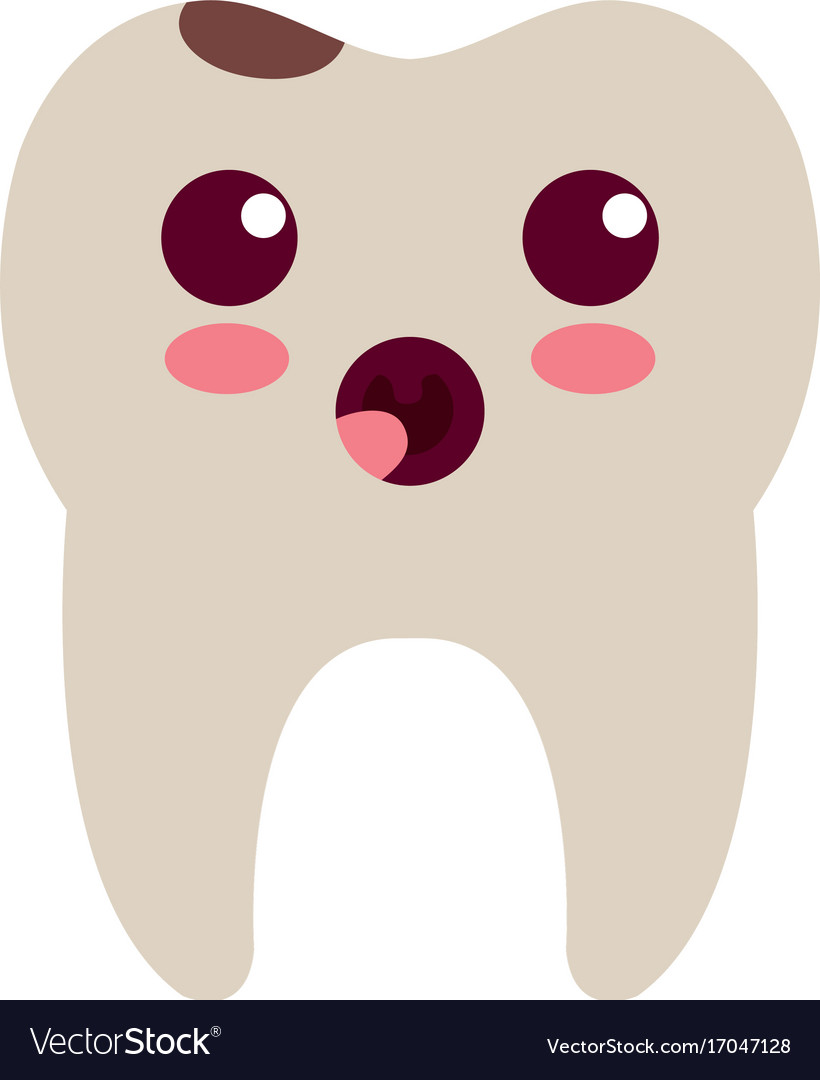 Tooth character with caries