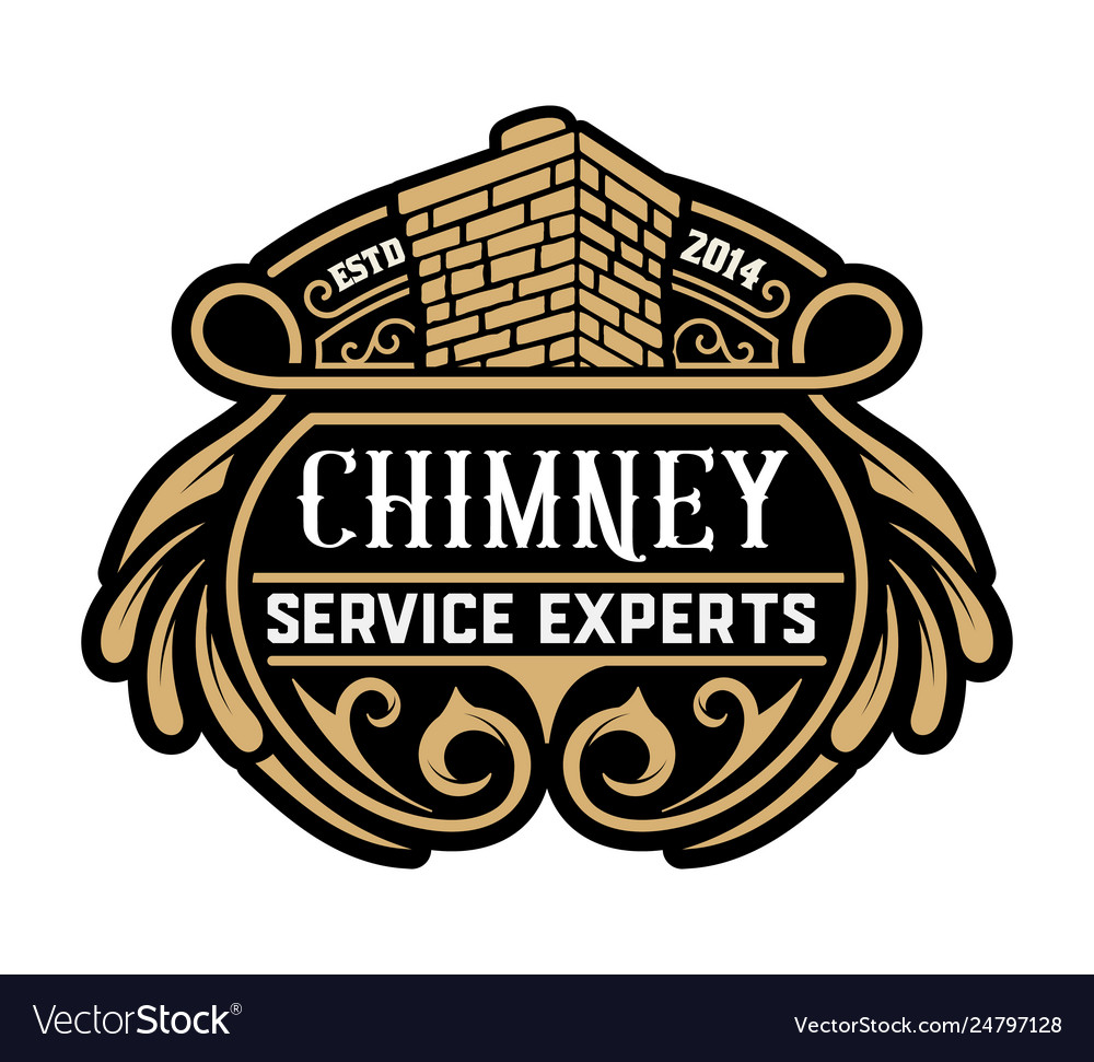 Vintage chimney logo layered Royalty Free Vector Image