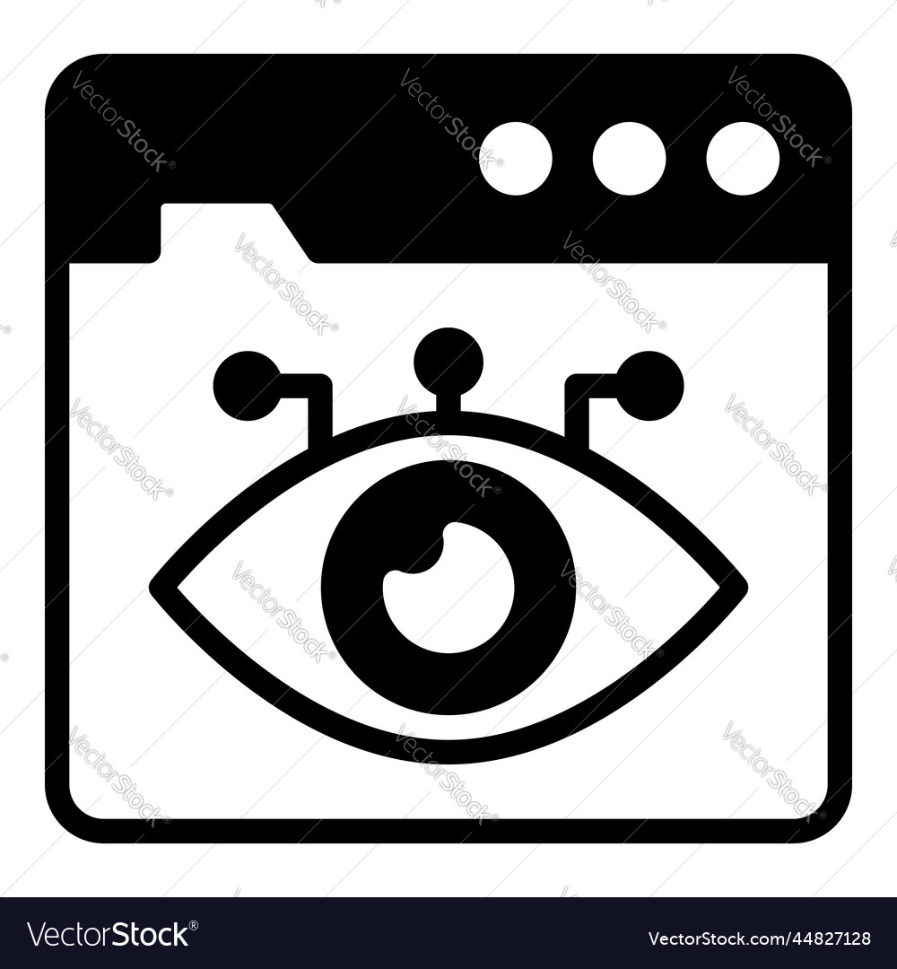 Web vision icon user interface as a simple sign
