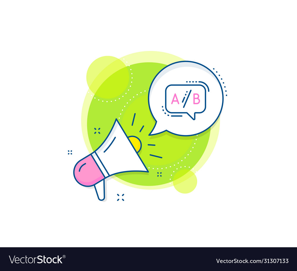 Ab testing line icon ui test chat bubble sign